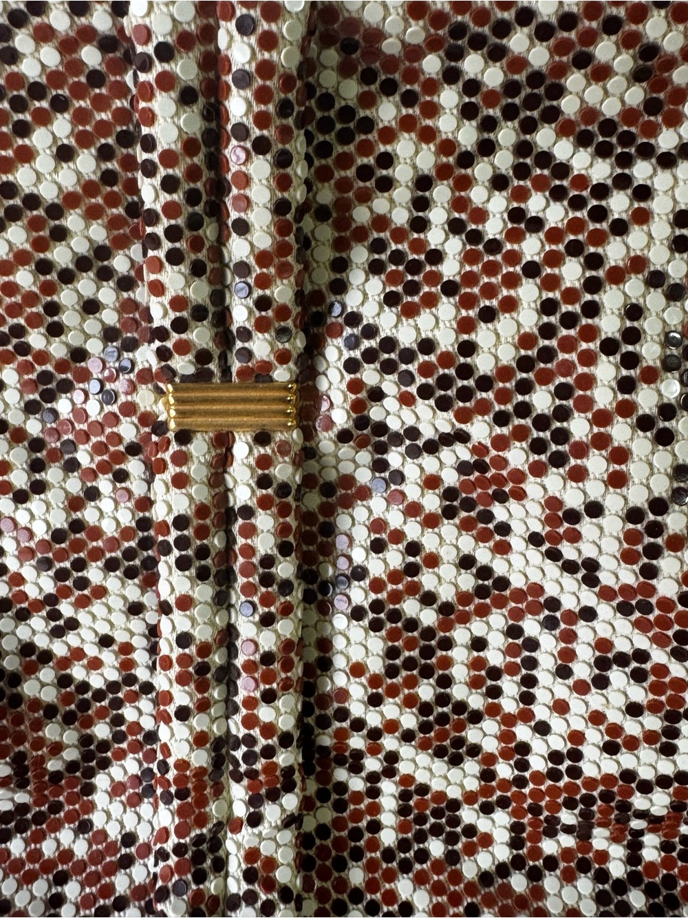 Vintage Lumured Cream and Brown Corde Beaded Top-Handle Bag - Picture 2 of 7